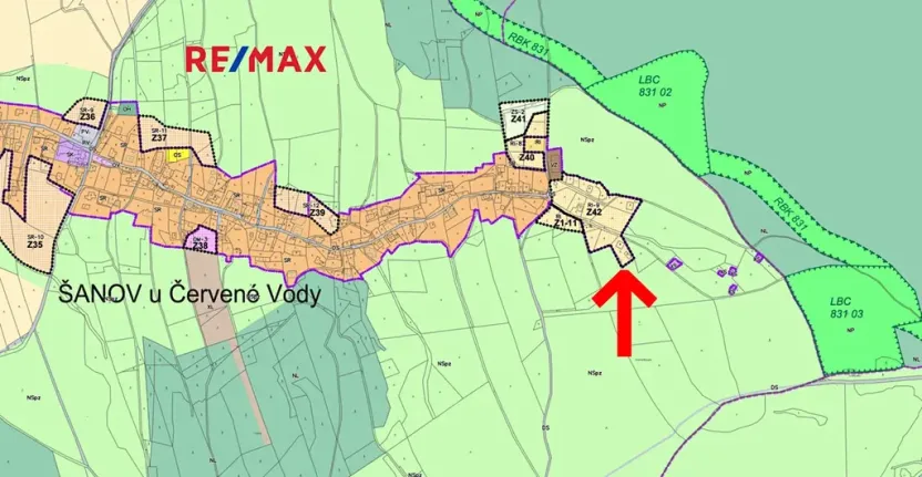 Prodej pozemku pro bydlení, Červená Voda, 1745 m2