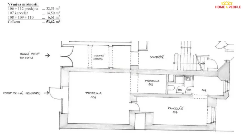 Pronájem kanceláře, Praha - Josefov, Břehová, 55 m2