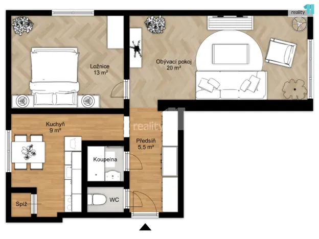 Prodej bytu 2+1, Kynšperk nad Ohří, Jana Nerudy, 52 m2