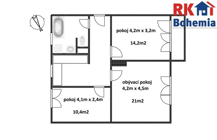 Prodej bytu 3+1, Pátek, 79 m2
