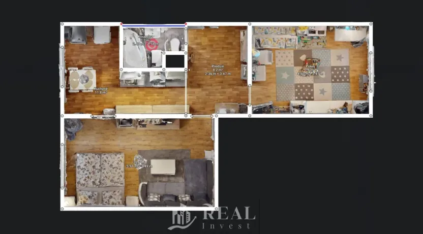 Prodej bytu 2+1, Jirkov, Pod Přivaděčem, 62 m2