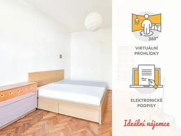 Pronájem bytu 2+kk, Praha - Žižkov, Čajkovského, 47 m2