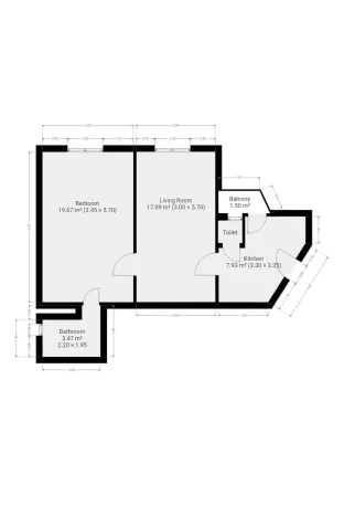 Pronájem bytu 2+1, Praha - Nusle, Na Jezerce, 49 m2