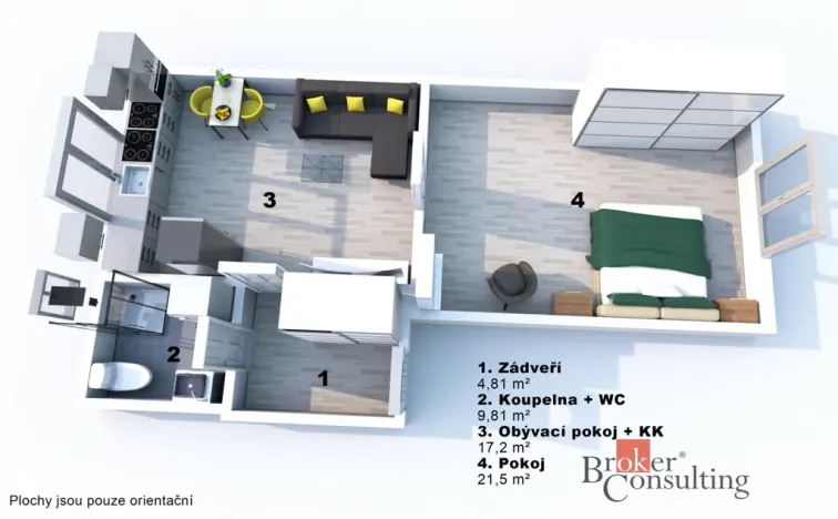 Prodej bytu 2+1, Hradec Králové, Okružní, 50 m2