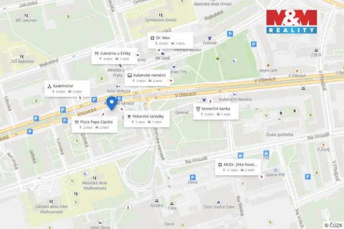 Pronájem bytu 2+1, Praha - Vršovice, Vršovická, 62 m2