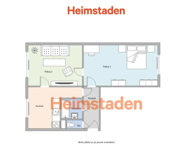 Pronájem bytu 2+1, Havířov - Město, Národní třída, 50 m2
