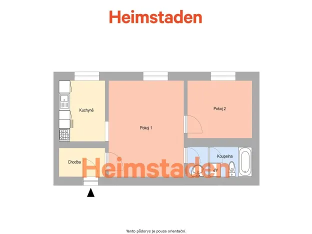 Pronájem bytu 2+kk, Ostrava - Poruba, náměstí Vítězslava Nováka, 40 m2
