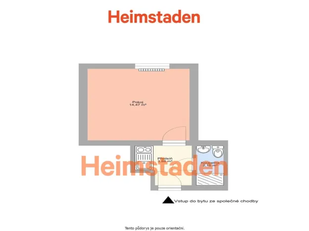 Pronájem bytu 1+kk, Havířov - Město, Československé armády, 20 m2