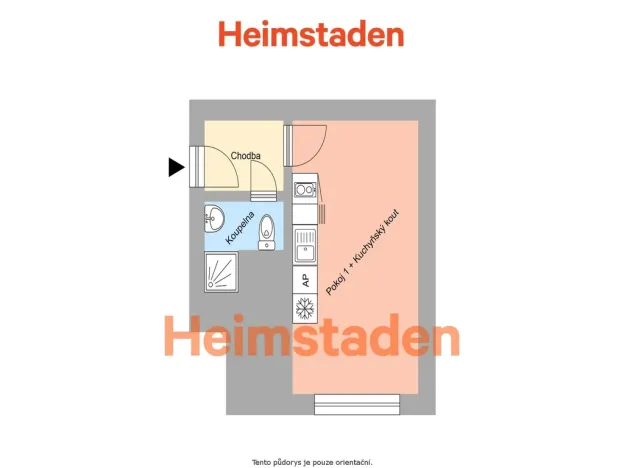 Pronájem bytu 1+kk, Havířov - Město, 1. máje, 21 m2