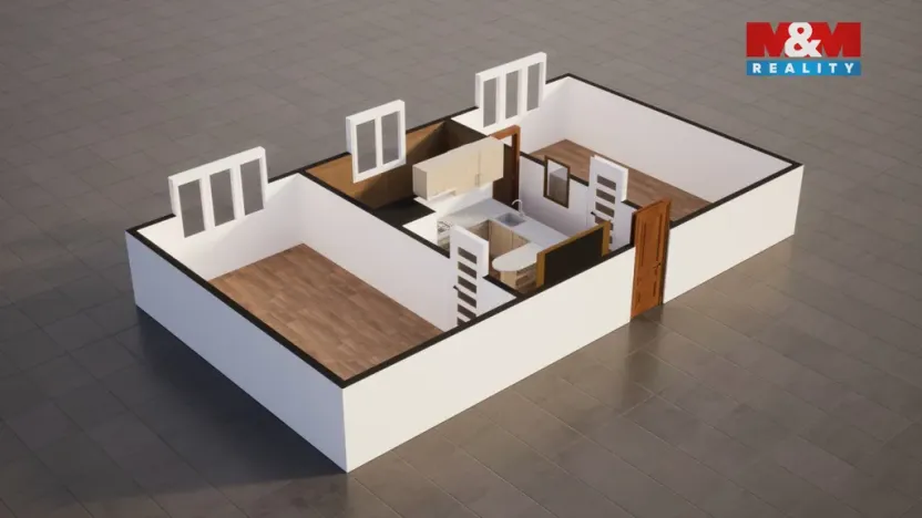 Prodej bytu 2+1, Most, Hutnická, 55 m2