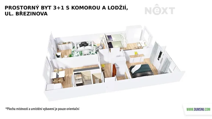 Pronájem bytu 3+1, Šumperk, Březinova, 73 m2