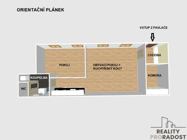Pronájem bytu 2+kk, Olomouc, Dolní náměstí, 60 m2