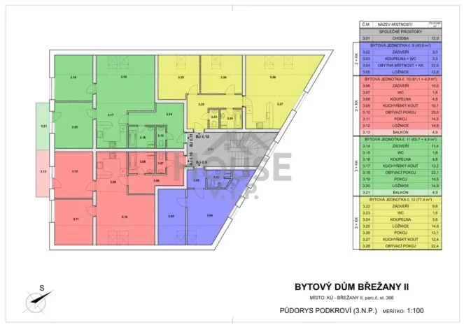 Prodej bytu 3+kk, Břežany II, 89 m2