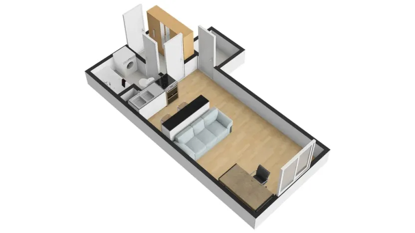 Pronájem bytu 1+kk, Praha - Modřany, Petržílova, 29 m2