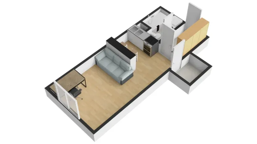 Pronájem bytu 1+kk, Praha - Modřany, Petržílova, 29 m2