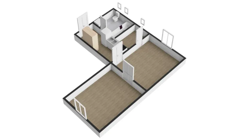 Pronájem bytu 2+kk, Praha - Smíchov, Grafická, 45 m2