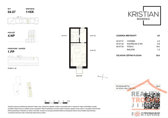 Pronájem bytu 1+kk, Hradec Králové, Pod Zámečkem, 28 m2
