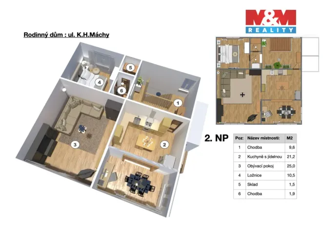 Prodej rodinného domu, Jirkov, K. H. Máchy, 246 m2