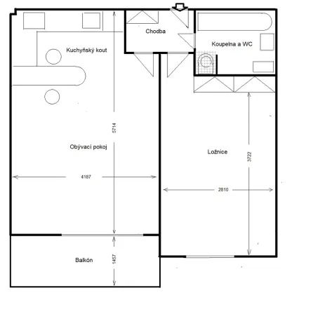 Prodej bytu 2+kk, Praha - Dubeč, Winklerova, 44 m2