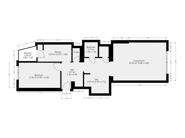 Pronájem bytu 2+1, Praha - Vršovice, Holandská, 55 m2