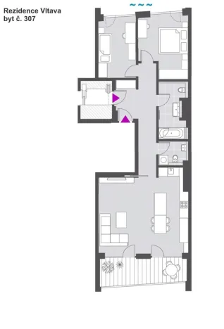 Pronájem bytu 3+kk, Praha - Karlín, Za Karlínským přístavem, 87 m2