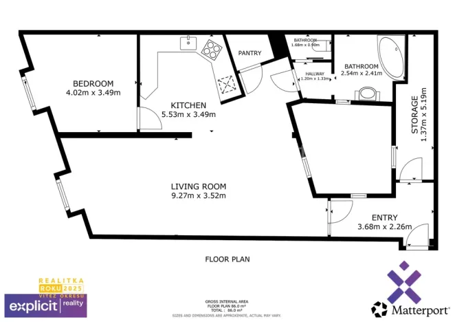 Pronájem bytu 2+kk, Kroměříž, Pilařova, 86 m2