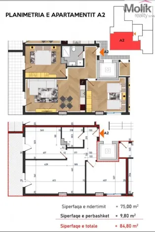 Prodej bytu 3+kk, Drač, 74 m2