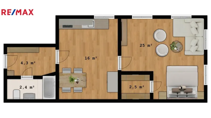 Pronájem bytu 1+1, Nová Paka, Masarykovo náměstí, 50 m2