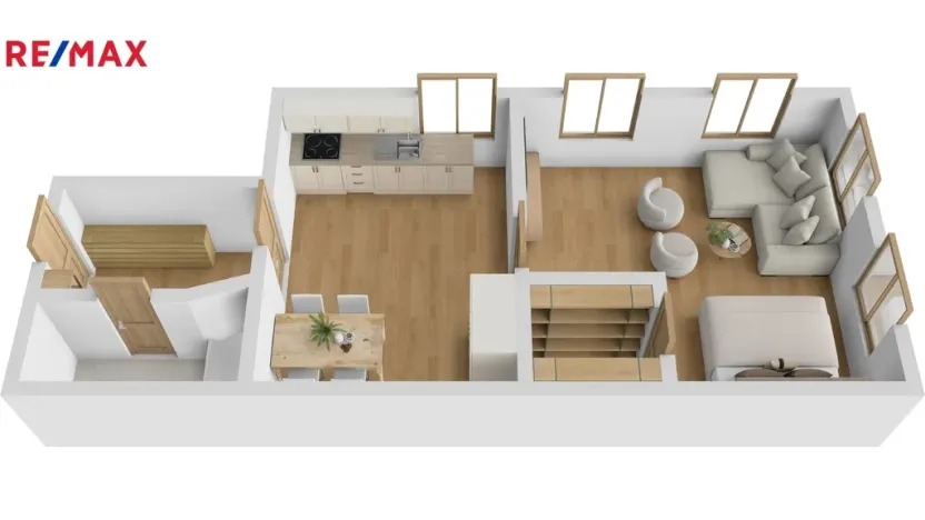 Pronájem bytu 1+1, Nová Paka, Masarykovo náměstí, 50 m2