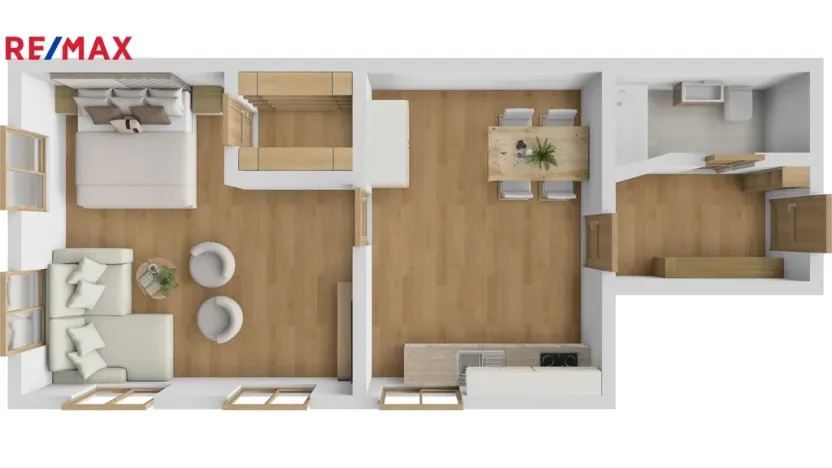 Pronájem bytu 1+1, Nová Paka, Masarykovo náměstí, 50 m2