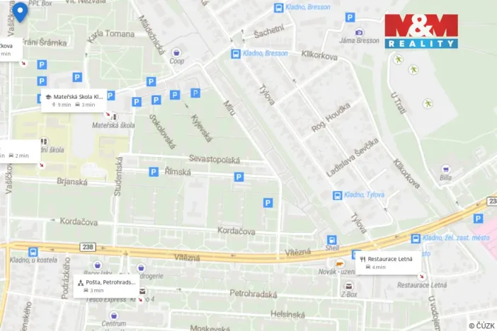 Pronájem bytu 2+kk, Kladno, Vašíčkova, 40 m2