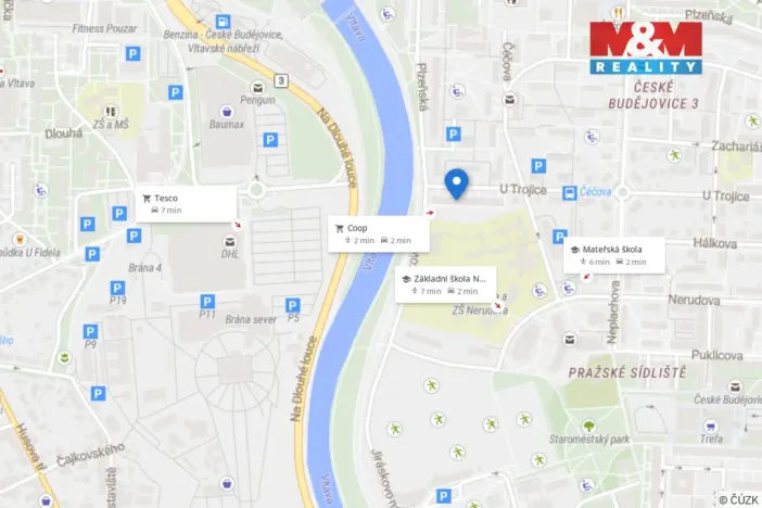Pronájem bytu 2+1, České Budějovice - České Budějovice 3, U Trojice, 62 m2