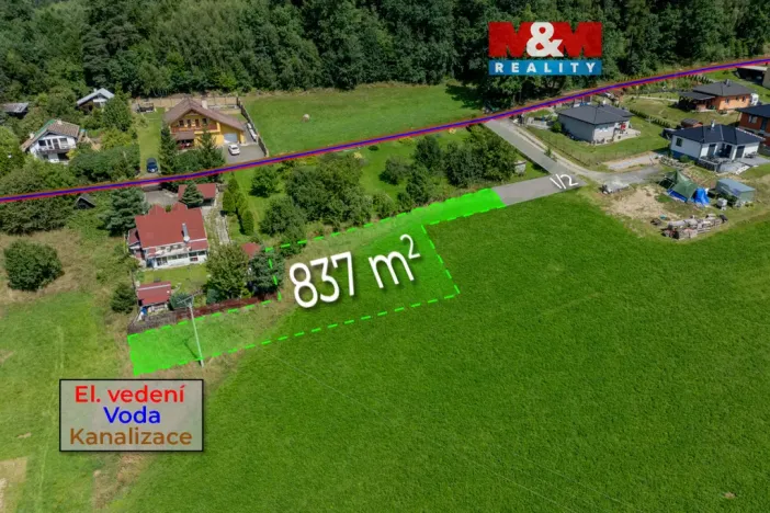 Prodej pozemku pro bydlení, Valašské Meziříčí - Bynina, 837 m2