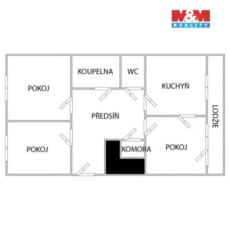 Prodej bytu 3+1, Praha - Vinoř, Uherská, 70 m2