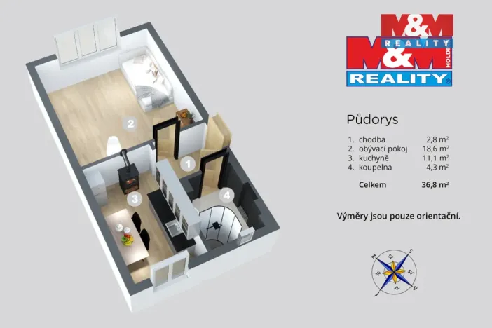 Prodej bytu 1+1, Děčín - Děčín VI-Letná, Želenická, 38 m2