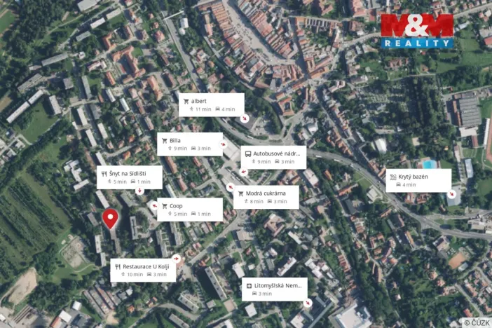 Pronájem bytu 1+1, Litomyšl - Litomyšl-Město, Dukelská, 35 m2