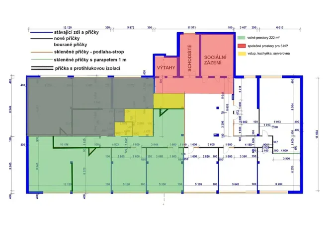 Pronájem kanceláře, Praha - Libeň, Lihovarská, 222 m2
