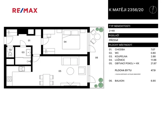 Prodej bytu 2+kk, Praha - Dejvice, K Matěji, 48 m2