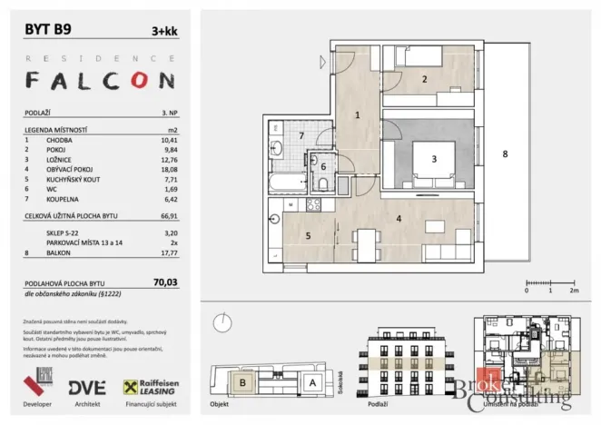 Prodej bytu 3+kk, Mělník, Sokolská, 66 m2