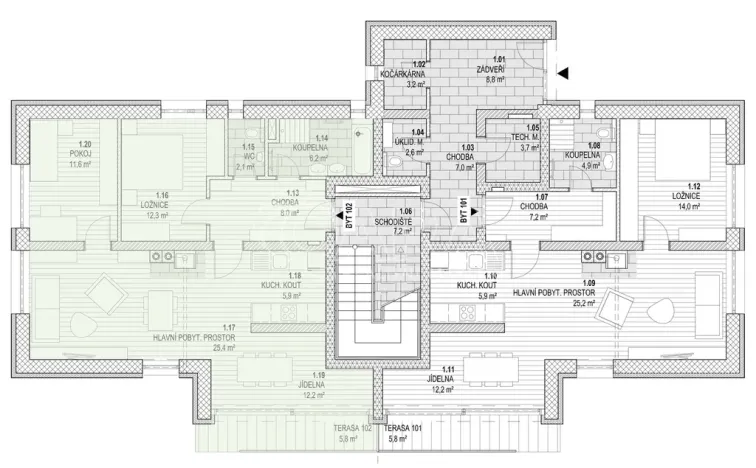 Prodej bytu 3+kk, Kunčice nad Labem, 95 m2