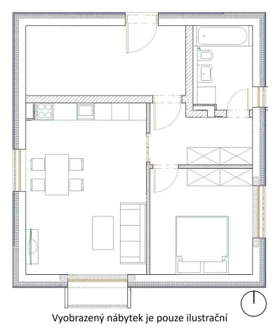 Pronájem bytu 2+kk, Říčany, Přemyslova, 51 m2