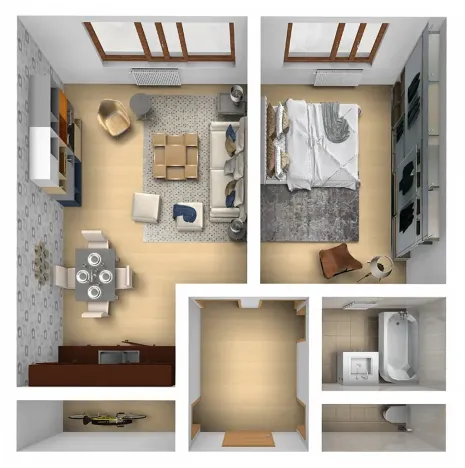 Pronájem bytu 2+kk, Praha - Stodůlky, Nová kolonie, 54 m2