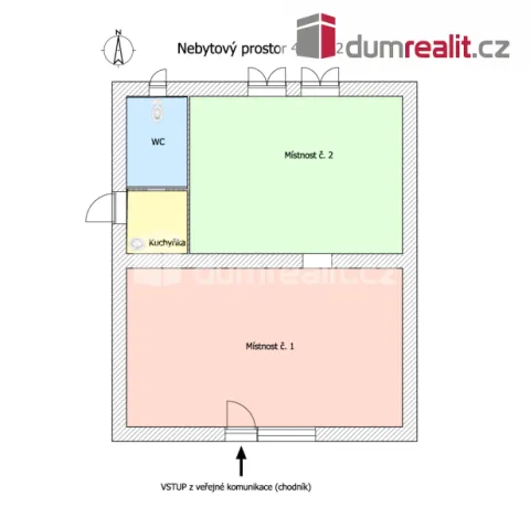 Pronájem komerční nemovitosti, Karlovy Vary, Moskevská, 46 m2