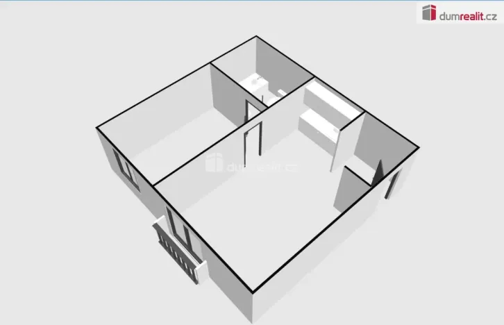 Pronájem bytu 1+1, Břeclav, Národních hrdinů, 28 m2