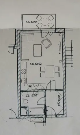 Pronájem bytu 1+kk, Pardubice - Zelené Předměstí, Pod Vinicí, 33 m2