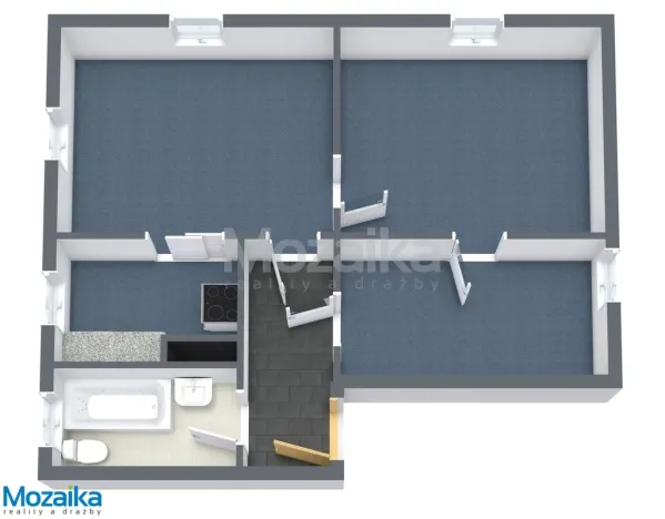 Pronájem bytu 3+1, Lanškroun - Žichlínské Předměstí, Palackého, 45 m2