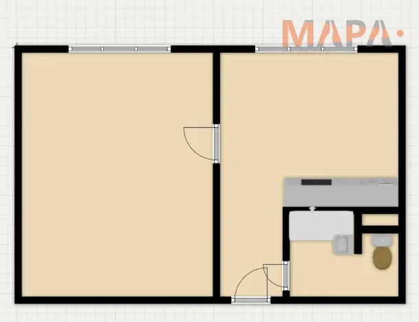 Pronájem bytu 1+1, Jirkov, Pionýrů, 36 m2