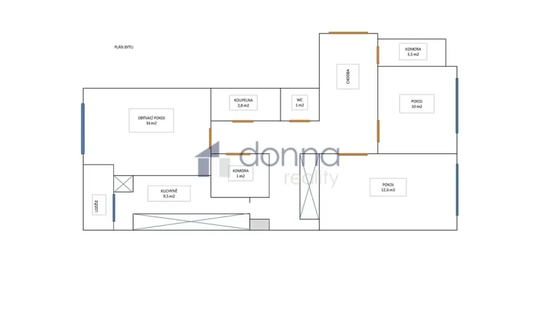 Pronájem bytu 3+1, Praha, Zdiměřická, 73 m2