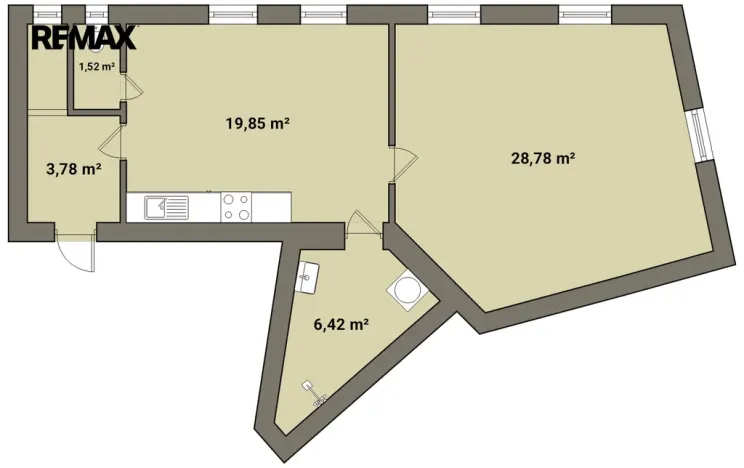 Pronájem bytu 2+kk, Olomouc - Hodolany, 55 m2
