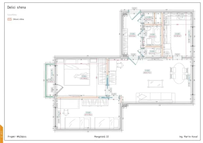 Pronájem bytu 3+1, Ostrava - Poruba, Mongolská, 64 m2